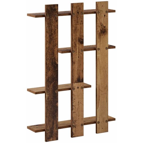  Polica na zidu Staro drvo 61 x 13,5 x 88 cm Konstruirano drvo Slike