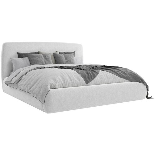 MID.YOU OBLAZINJENA POSTELJA 180 cm x 200 cm , les, tekstil, leseni material siva Slike