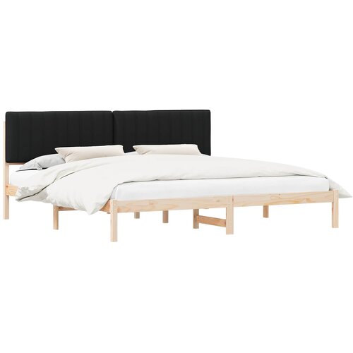vidaXL Posteljni okvir z oblazinjenim vzglavjem Črna 200 x 200 cm, (5000100559) Cene
