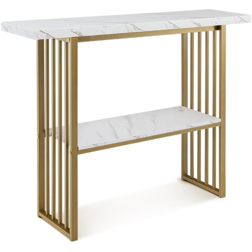 Costway Dvonivojna stranska miza Konzola 120 x 29,5 x 92,5 cm, (5000306826) Slike