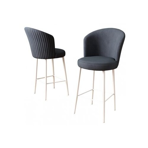 Hanah home set barskih stolica Alte, 6 dijelova, antracit-bijela Slike