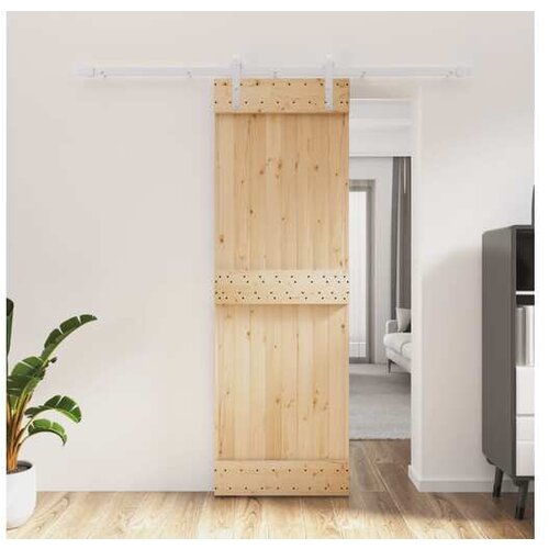 vidaXL Klizna vrata s priborom za montažu 70 x 210 cm masivna borovina Cijene