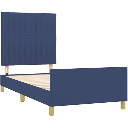  Okvir za krevet bez madraca plava 90x200cm od tkanine Slike
