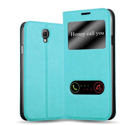 Cadorabo Samsung Galaxy NOTE 3 NEO v mint turquoise - Za&scaron;čitni ovitek z magnetnim zapiranjem, stoječo funkcijo in 2 okencema za gledanje, (20558678) Cene
