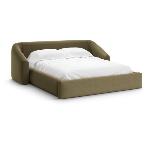 Cosmopolitan Design Zelena oblazinjena zakonska postelja s prostorom za shranjevanje z letvenim dnom 140x200 cm Campi – Cene