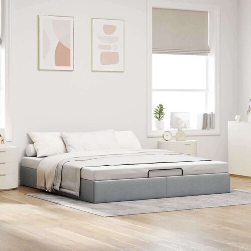 VidaXL Otomanski okvir kreveta bez madraca 200 x 200 cm od tkanine Slike