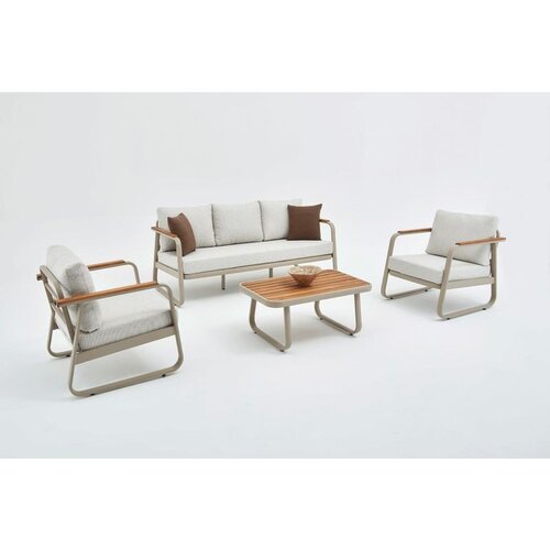 Hanah home rio Beige Garden Lounge Set Slike