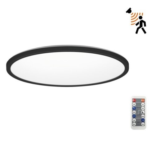  LED kupatilsko svetlo sa senzorom NIVERA LED/24W/230V IP54 prečnik 30 cm crno + daljinski upravljač Slike