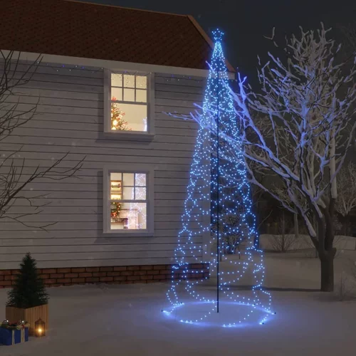  Božićno drvce s metalnim stupom 1400 LED žarulja plavo 5 m