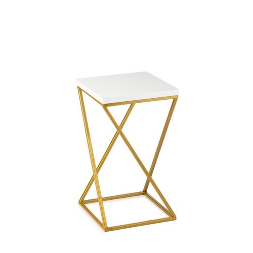  Stalak za cveće LOFT 40x24 cm zlatna/bela Slike