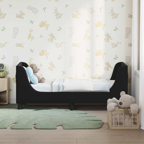  Okvir kreveta za malu djecu s naslonom Crna 70 x 140 cm Bar&amp;scaron;un Slike