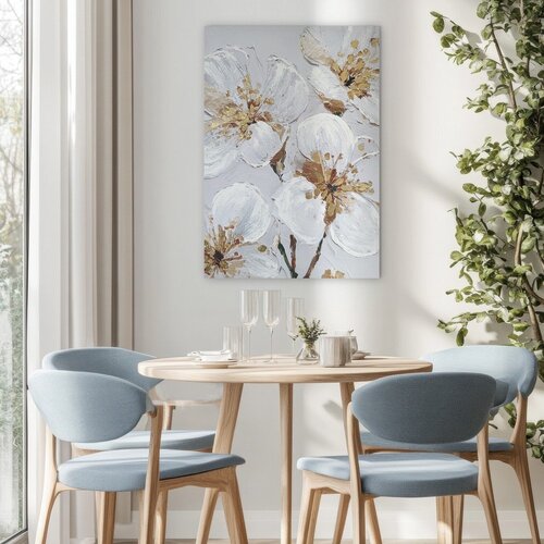 Styler Slika z ročno naslikanimi elementi 70x100 cm Petal Glow &amp;ndash; Slike