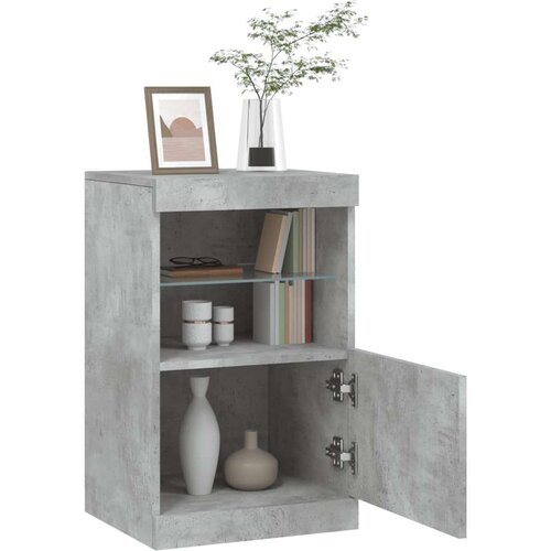  Komoda s LED svjetlima siva boja betona 41x37x67 cm Slike