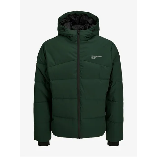 Jack & Jones Dark Green Mens Quilted Winter Flow - Men