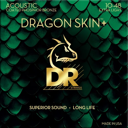 Dr Strings Dragon Skin+ Coated Phosphor Bronze Extra Light 10-48 Žice za akustičnu gitaru