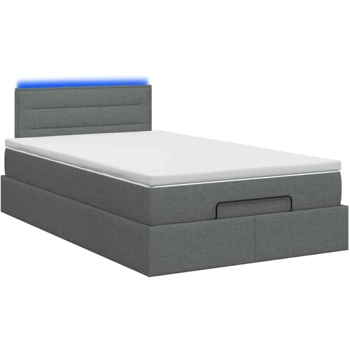  Krevet od pjene s madracem i LED-om Tamnosiva 120 x 190 cm - Tamnosiva 120 x 190 cm Dizajn linija Slike