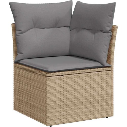 vidaXL 7-dijelni set vrtnih sofa s jastucima bež od poliratana bagrem Cene
