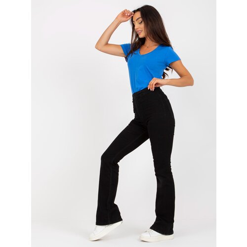 BASIC Feel Good Blue cotton v-neck t-shirt Cijene