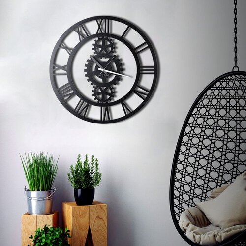 Wallity Zidni sat 50x50cm Crni Slike