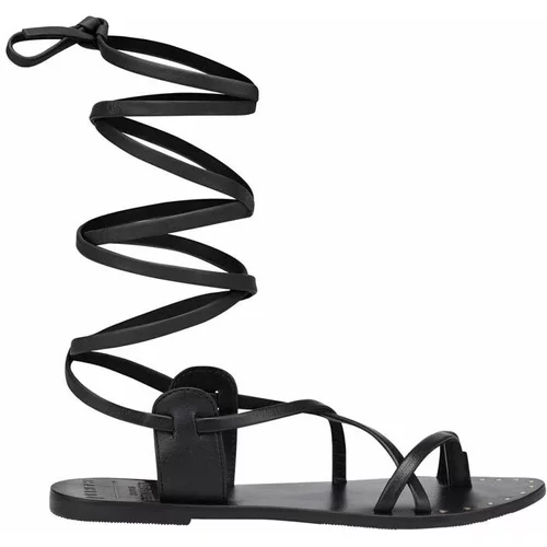 Manebi Kožne sandale Tie-Up Leather Sandals za žene, boja: crna, L 7.0 Y0