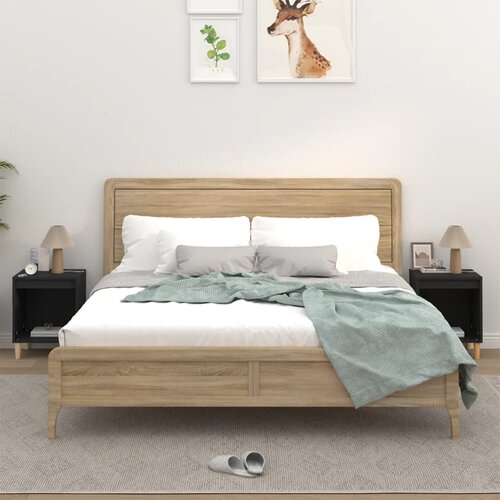  Noćni ormarići 2 kom crni 40x35x50 cm Cijene