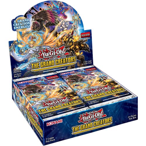 Yu Gi Oh TCG The Grand Creators Booster Display komplet 24 paketov igralnih kart Slike