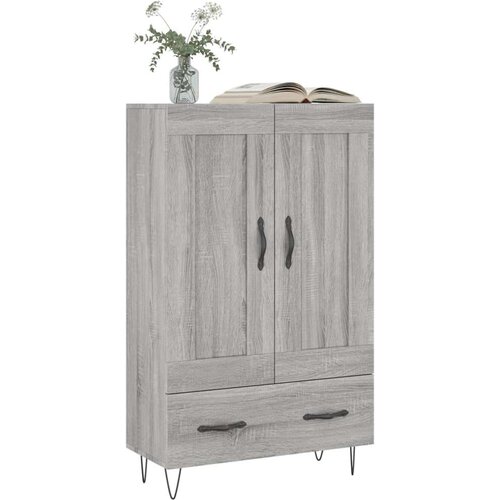 VidaXL Visoka komoda siva boja hrasta 69 5x31x115 cm konstruirano drvo Slike
