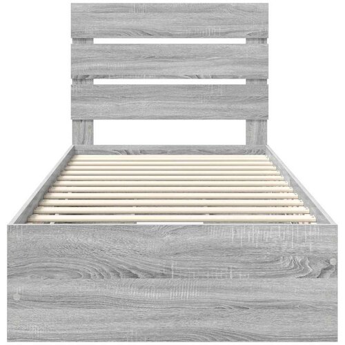  Okvir za krevet Siva Sonoma 75 x 190 cm Inženjersko Drvo - Sivi hrast sonoma 75 x 190 cm Slike