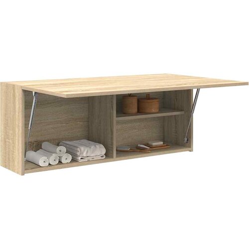 vidaXL Kupaonski zidni ormarić sonoma hrast 100x25x40 cm izrađeno drvo Cijene