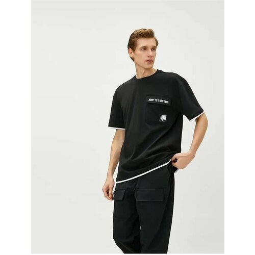 Koton Men's T-shirt Black 3sam10427hk Slike