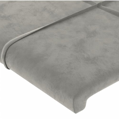 Uzglavlje s u&amp;scaron;ima svjetlosivo 163x23x118/128 cm obar&amp;scaron;unasti Slike