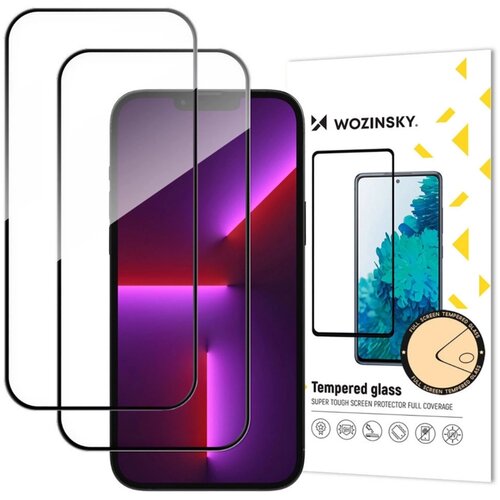 Wozinsky za&amp;scaron;titno staklo 2kom za Apple iPhone 13 Pro/iPhone 13 Black/iPhone 14/iPhone 16e/iPhone 17e - Crna Slike