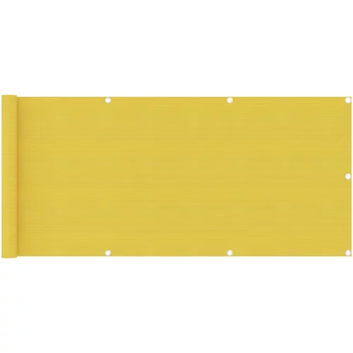 vidaXL Balkonsko platno rumeno 75x300 cm HDPE, (20610019)