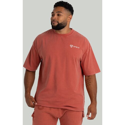 STRIX Mu&amp;scaron;ka oversized majica Washed Terra Slike