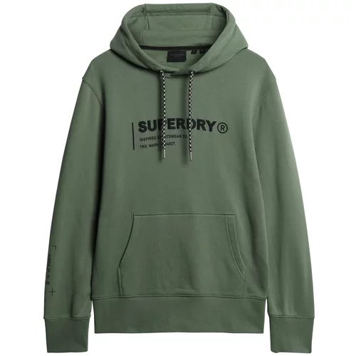 Superdry Sweater majica zelena / crna