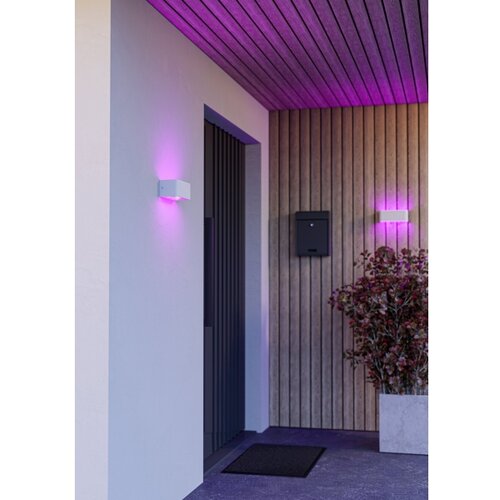 Eglo 901955 - LED RGBW prigu&amp;scaron;iva spoljna zidna svetiljka SANIA-Z LED/10W/230V IP55 bela Slike