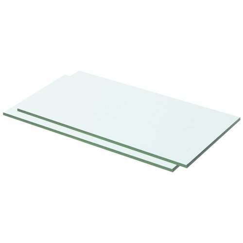 VidaXL Police 2 kosa steklo prosojno 50x20 cm Slike