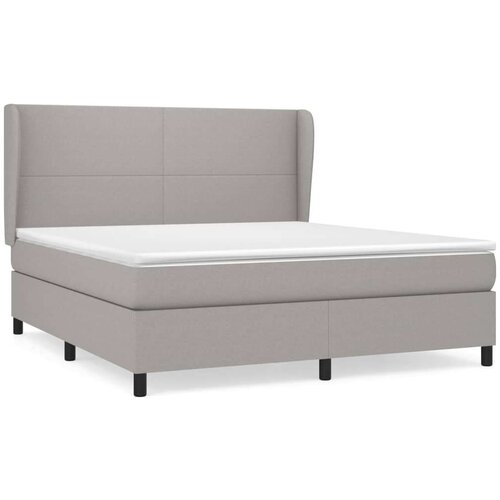  Box spring s madracem svjetlosiva 160x200 cm tkanina Slike