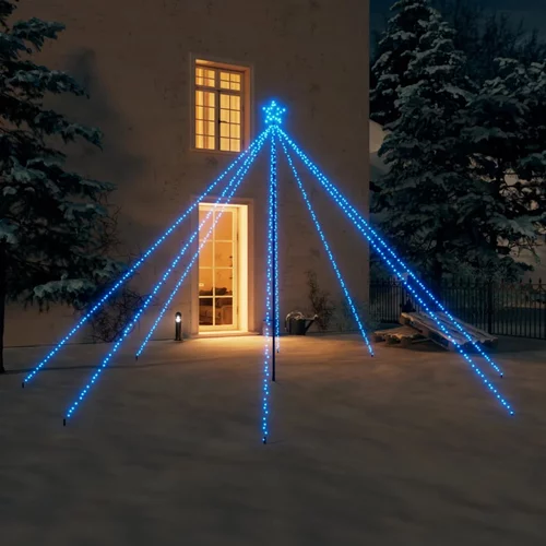 vidaXL Novoletna jelka iz lučk notranje/zunanja 576 LED modra 3,6 m