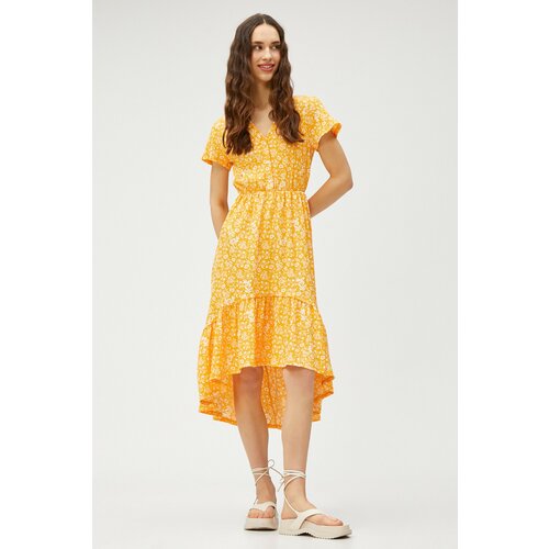 Koton Women's Yellow Patterned Dress Slike