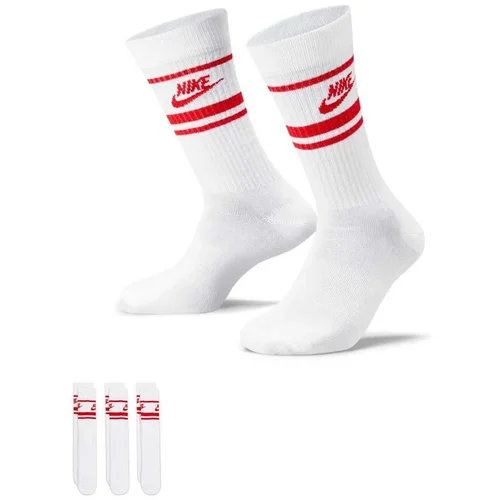 Nike Sportwear Everyday Essential Crew 3-Pack Socks White/ University Red