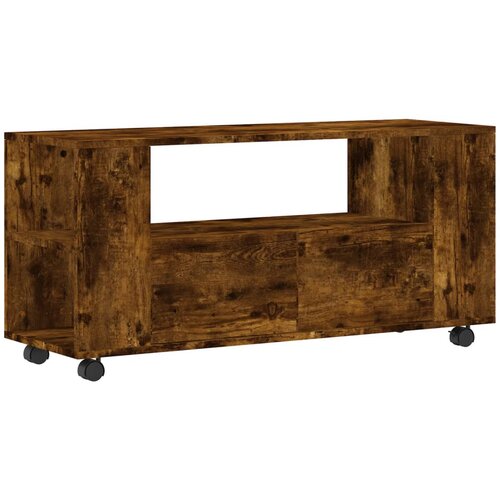 Maison Chic TV omarica - TV stojalo - Televizijska omarica dimljeni hrast 102x34,5x43 cm inženirski les, (21702295) Cene