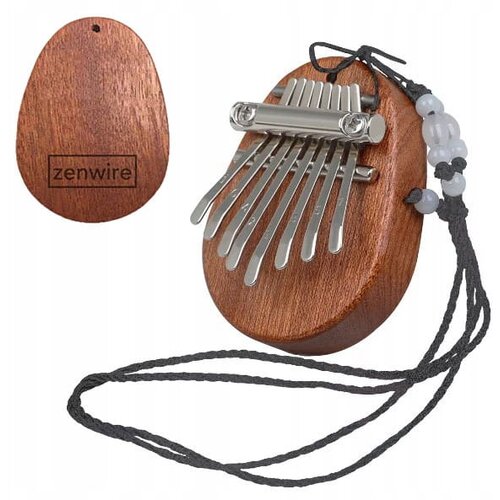Zenwire MK01B mini kalimba (prstni klavir) 8 tipk, mahagonijev les, rjava, z vrvico, (5000195786) Slike