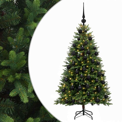  Umjetno božićno drvce s kuglicama 150 cm 150 LED lampica Slike