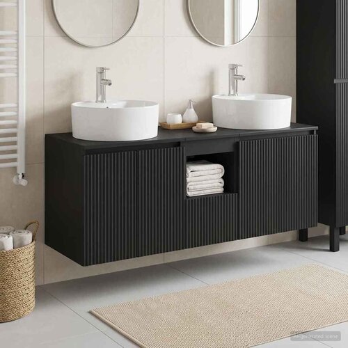  Set ormarića za kupaonicu 3 kom. Crna 49 5 x 44 5 x 65 cm - Crna Cijene
