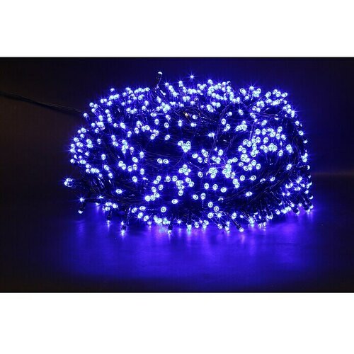 Unicom LED svetlobna veriga (1500 LED sijalk, 55 m, 8 programov utripanja, zelena, modra svetloba) Cene