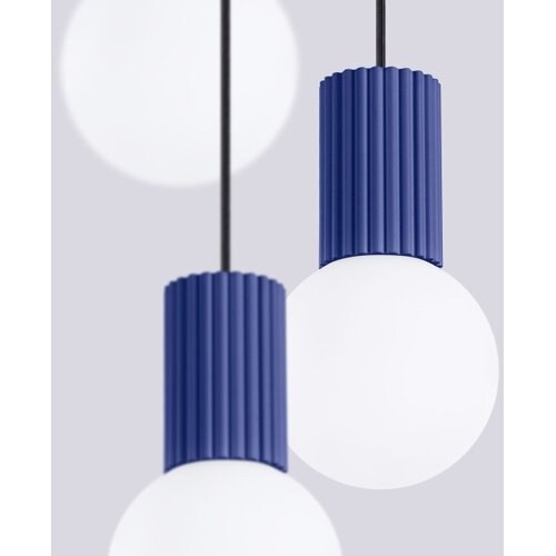 Sollux SL.1740 - visilica na sajli halo 3xG9/8W/230V prečnik 25 cm plava Slike