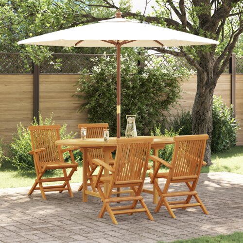 vidaXL 5-delni vrtni jedilni set iz trdnega tikovega lesa Cene