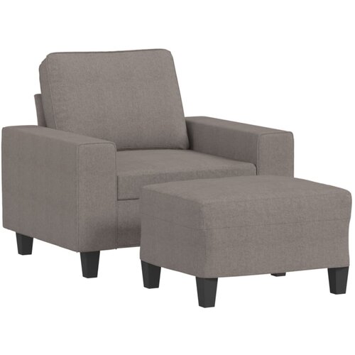 vidaXL Fotelj s stolčkom za noge taupe 60 cm blago, (20910237) Cene