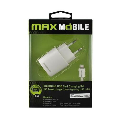 Max Mobile punjač za mobilni telefon 2U1 2.4A MFI APPLE Cene